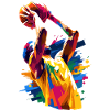 Homme qui fait du basket