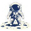 Un Astronaute sue la Lune