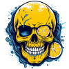 Skull with lemons