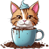 CATS LOVE COFFEE CAT