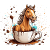 CAVALIER PONEY ÉQUITATION CAFÉ CHEVAL