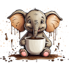 KAFFEETASSE ELEFANT KAFFEE