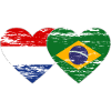 Hollande Brésil drapeau coeur utilisé