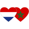 Hollande Maroc Drapeau Coeur