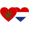 Maroc Hollande Drapeau Coeur