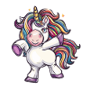Bunter Einhorn Tanz