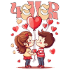 Amour Couple Coeurs Ballons Romantique