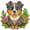 Sweet Australian Shepherd dog