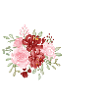 Brief an Red Floral