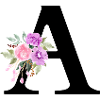 Purple Floral Letter