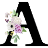 Purple Floral Letter