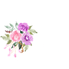 Purple Floral Letter