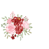 Red Floral Letter B
