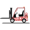 Forklift driver heart pink