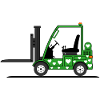 Forklift driver heart green