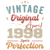 Vintage Born In April 1998 Birthday Gift