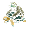 Sloth Turtle Funny Gift