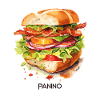 Aquarelle Panino : Le sandwich italien