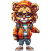 Cute lion cartoon