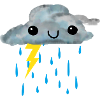 Glückliche Gewitterwolke