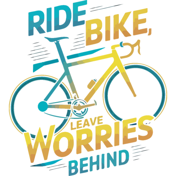 Koszulka "Ride bike leave worries behind"
