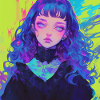 Anime, Gothic Girl, Waifu, Japan