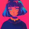 Anime, Gothic Girl, Waifu, Japan