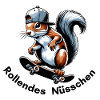 Rolling Nut Squirrel Skateboard
