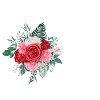 Red Floral Letter B