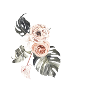 Tropischer floraler B-Buchstabe