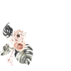Tropical floral letter c