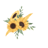 Buchstabe b blumige Sonnenblume