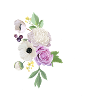 Purple floral letter b