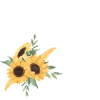 Lettre c floral tournesol