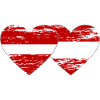 Lettonie Autriche drapeau coeur utilisé