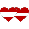 Austria Latvia Flag Heart