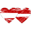 Austria Latvia Flag Heart Used