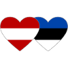 Austria Estonia Flag Heart