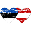 Estonia Austria Flag Heart Used