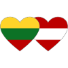 Lithuania Austria Flag Heart