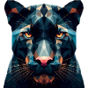 A panther in polygon style