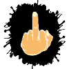 Splatter middle finger