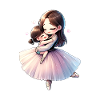Ballerina-Mutter umarmt ihre Tochter