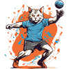 Handball, Cat, Streetwear, Iconic Style