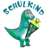 Schoolchild - Dino with Sugar Cone - Personalizable