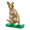 Kangaroo Snowboarder Snowboard