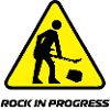 Warnsignal Handwerker mit Säge
