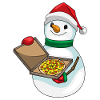 Snowman Christmas Pizza