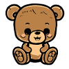 Cuddly Teddy Sitting Brown Bear