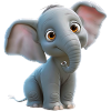 Drolliger kleiner Elefant